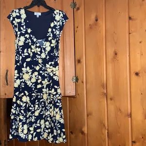 Signature by Robbie Bee navy blue dress